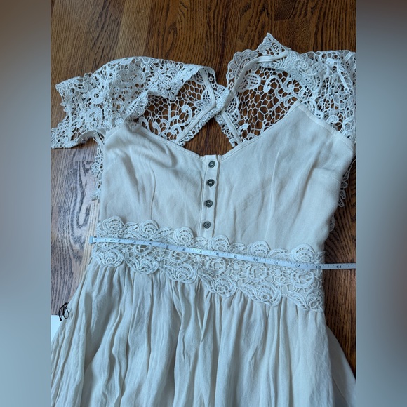 Joyfolie NWT Bohemian Anna Maxi Dress Cream w/Lace Detail Sz S - Picture 7 of 9